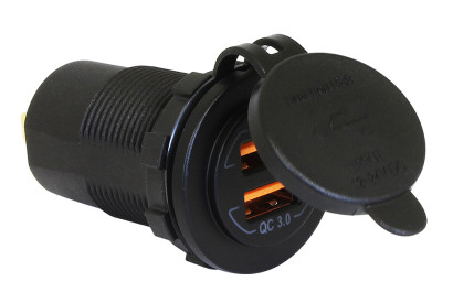 Гнездо питания с USB-разъемами, ускоренный заряд Qualcomm Quick Charge 3.0 (QC3.0) (10266250)