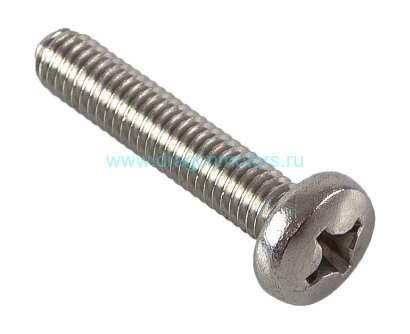 Винт с полукруглой головкой и крестообразным шлицем А4 DIN7985 М6х30