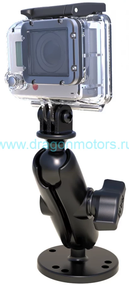 RAM-B-138-GOP1U крепление RAM камер GoPro на плоскую поверхность, круглая площадка, муфта 95 мм, шары