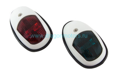 Огонь ходовой 89х55 мм комплект (красный, зеленый), белый