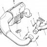 Прокладка выпускного коллектора Yamaha VK 540 82M-14613-01 / 89A-14613-00-00 / 09-718028