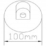 Держатель съемного транца, 100x37, d20, серый (SSCL00012502)