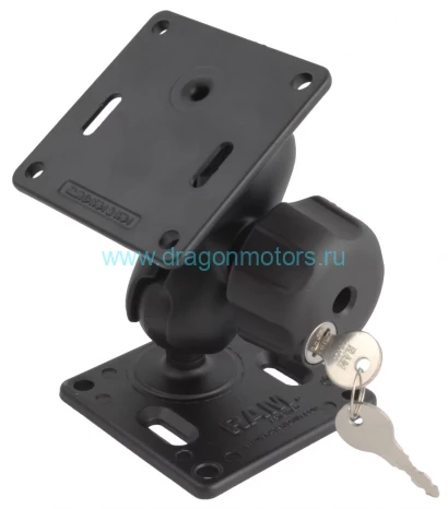RAM-102UL-B-2461 крепление RAM 2 площадки VESA 75 мм, муфта 90 мм, замок с ключом, шары 38 мм (1,5)
