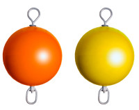 Буй с вертлюгом и рымом 40х75 см., оранжевый. (10005501)