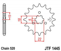 JT звезда передняя JTF1445.13 SC самоочищающаяся