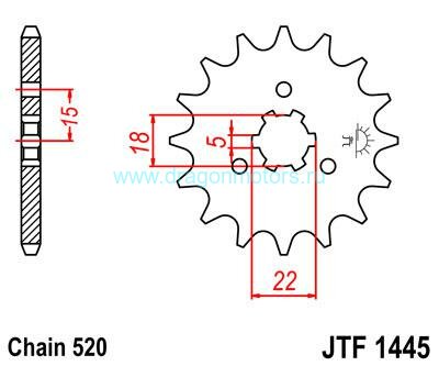 JT звезда передняя JTF1445.13 SC самоочищающаяся
