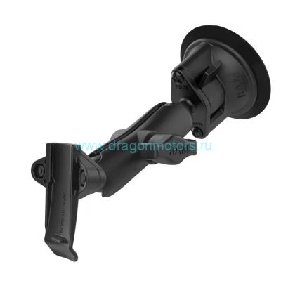RAM-B-166-GA76U Крепление на присоске RAM Twist-Lock  с зажимом Garmin (салазки)