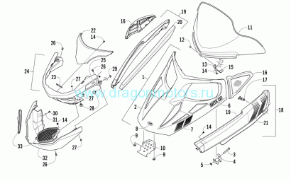 Капот Bearcat 570 XT (№1) (Черный)