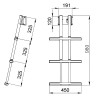 Трап дайверский телескопический быстросъемный, 3 белых ступени (ширина 450мм.) (10269458)
