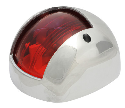 Бортовой огонь «Classic 12», красный, нерж. сталь, 100 мм. (10014731)