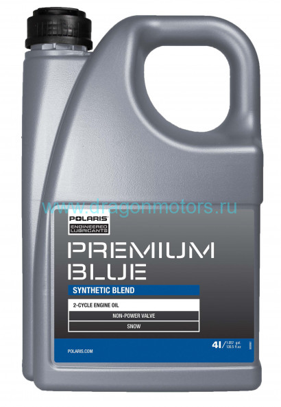 Масло POLARIS Premium BLUE полусинтетика 2Т для снегохода