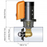 Подруливающее устройство Quick, D140mm, 40KGF, 12V, (TCD1022 - TCDEX06 - NO TNL)