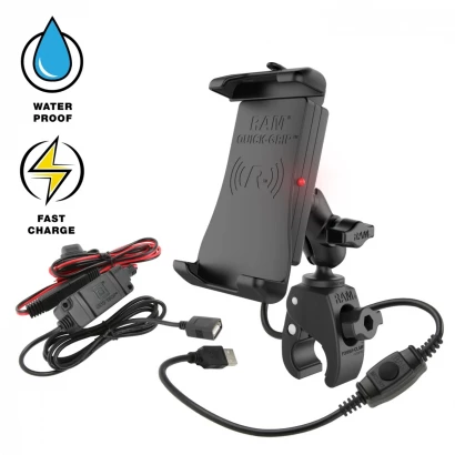 RAM Quick-Grip 15 Вт водонепроницаемое крепление для беспроводной зарядки с Tough-Claw (RAM-B-400-A-UN14W-V7M-1)
