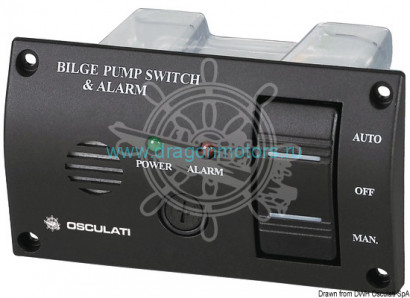 Osculati 16.608.12 - Панель управления для трюмных помп ON-OFF-ON 12/24V