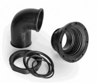 Патрубок заливной 50мм. 90 град, пластик