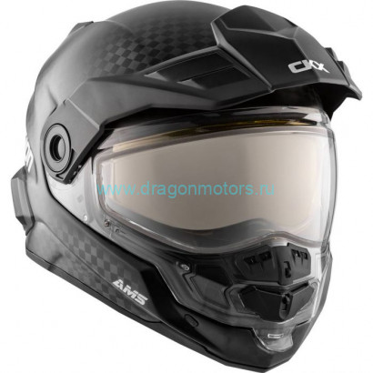Шлем CKX Mission AMS Full Face Helmet Carbon Black Matte Winter с подогревом
