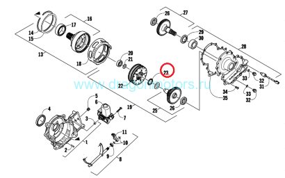 Подшипник КПП Arctic Cat Z1 /570 XT 2602-317