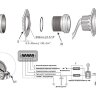 Трим-указатель Yamaha c 2001 г., белый циферблат, нержавеющий ободок, д. 52 мм