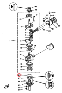 Кольцо уплотнительное Yamaha - 932105367900