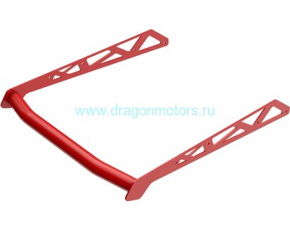 Бампер задний для снегохода (Extrim) Polaris Axys (красный)