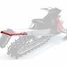 Бампер задний для снегохода (Extrim) Polaris Axys (красный)