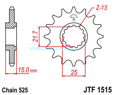 JT звезда передняя JTF1515.15