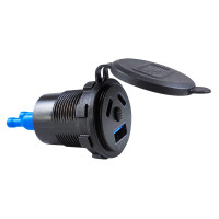 Гнездо зарядное, USB+ 2 Type C + кнопка включения (10269774)