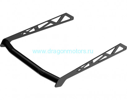 Бампер задний для снегохода (Extrim) Polaris Axys (черный)