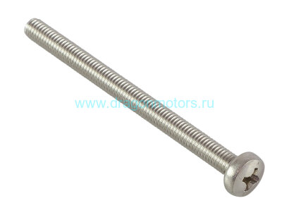 Винт с полукруглой головкой и крестообразным шлицем А4 DIN7985 М6х80
