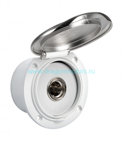 Короб с быстроразъемным штуцером, круглый, хромированный