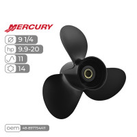Винт гребной  Skipper для Mercury 9.9-20HP алюминиевый, диаметр - 9 1/4", шаг 11"