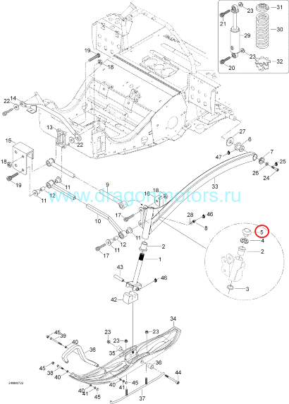 Крышка продольного рычага BRP 572091300