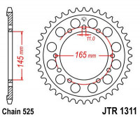 JT звезда задняя JTR1311.43