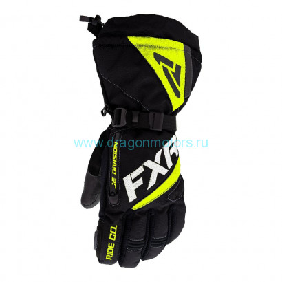 Перчатки FXR Fuel с утеплителем - Black/Hi Vis