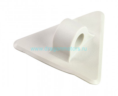 Крепление леера треугольное, белое (WDL-K6)