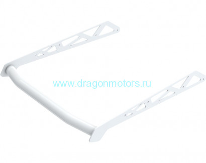 Бампер задний для снегохода (Extrim) Polaris Axys (белый)