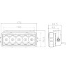 Прожектор светодиодный для ATV, 5х10W направленный свет OS-050 LED