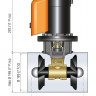 Подруливающее устройство Quick, D185mm, 65KGF, 12V, (TCD1042 - TCDEX12 - TNL 1000mm)