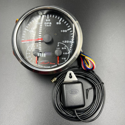 Прибор многофункциональный электронный 3в1 (д.110мм; черный, хромированный ободок) (DEPO)