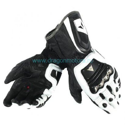Перчатки мужские DAINESE 4 STROKE LONG - WHITE/WHITE/BLACK