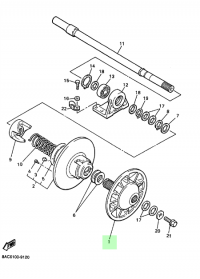 Подшипник приводного вала Yamaha VK 540 - 93306-20582-00