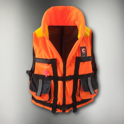 Жилет спасательный с накладными карманами «COMFORT DOCKER» Супер+ (до 140кг) светоотражающий, взросл