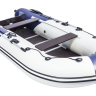 Надувная лодка ПВХ, Ривьера Компакт 3600 СК Комби, светло-серый/синий