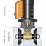 Подруливающее устройство Quick, D185mm, 85KGF, 12V, (TCD1042 - TCDEX12 - TNL 1000mm)