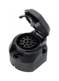 Розетка для прицепа, пластиковая, 13 контактов