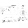 RAM-109V-1U 45 см крепление RAM Swing Arm , 2 плеча, прямоугольная площадка 16х5 см, для эхолотов