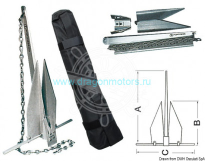 Osculati 01.100.23 - Якорь FORTRESS разборный 6,8 кг
