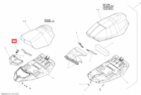 Крышка бардачка сиденья черная лля Ski Doo 510005940, 510005945, 510005752, 510005622 