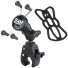 RAM-B-400-A-HOL-UN7BU крепление RAM для 4-5,5" смартфонов,струбцина малая, муфта 60 мм, шары 25 мм