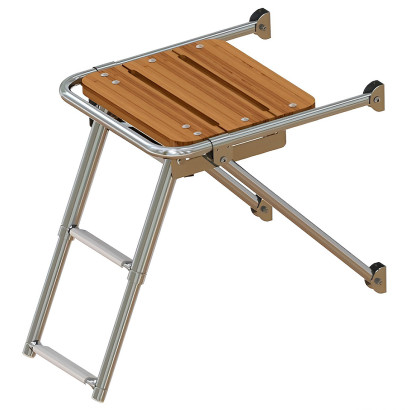 Платформа кормовая с трапом 2 ступени серые (10269470)